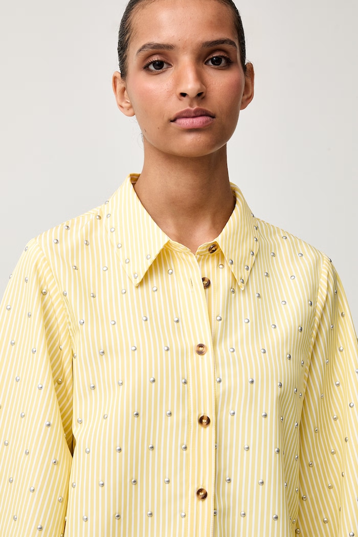 Never Fully Dressed camicia da donna giallo NFDTO3443