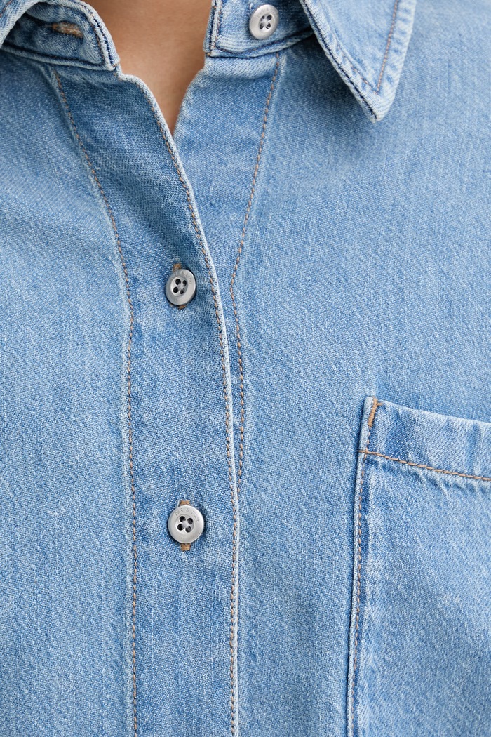 Rag & Bone cămașă pentru femei, din denim RJ0826SSUEV albastru