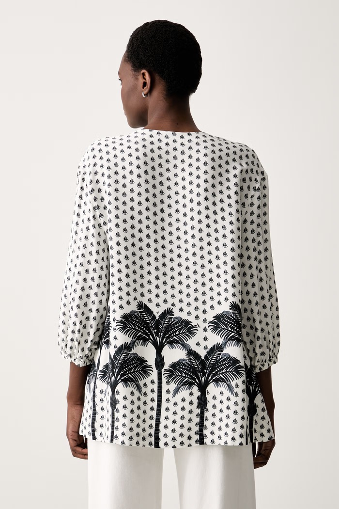 Odzież Marc O'Polo bluzka damska z wiskozy 10226686 biały