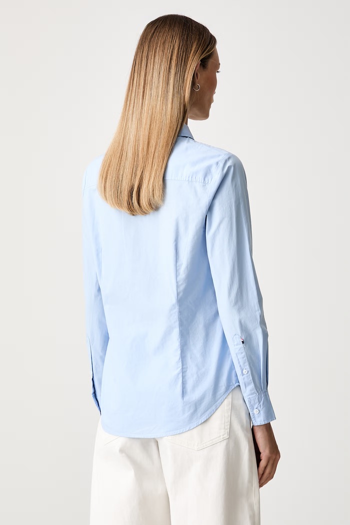 Odzież U.S. Polo Assn. koszula damska bawełniana Classic Fit Poplin WUP1306 niebieski