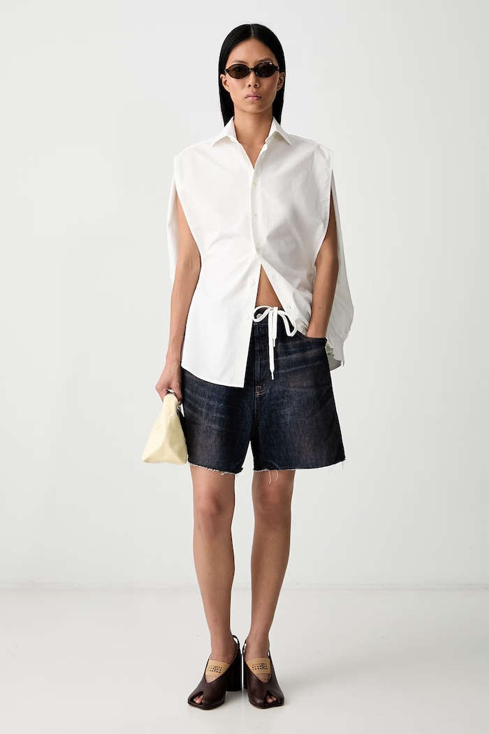 MM6 Maison Margiela koszula damska bawełniana S62DT0052.M35256 beżowy SS26