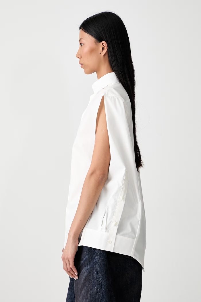 MM6 Maison Margiela koszula damska bawełniana beżowy S62DT0052.M35256