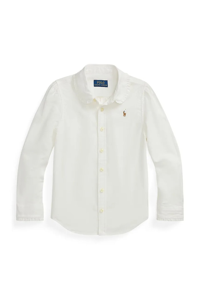 Detská bavlnená košeľa Polo Ralph Lauren bavlna biela 312929954004