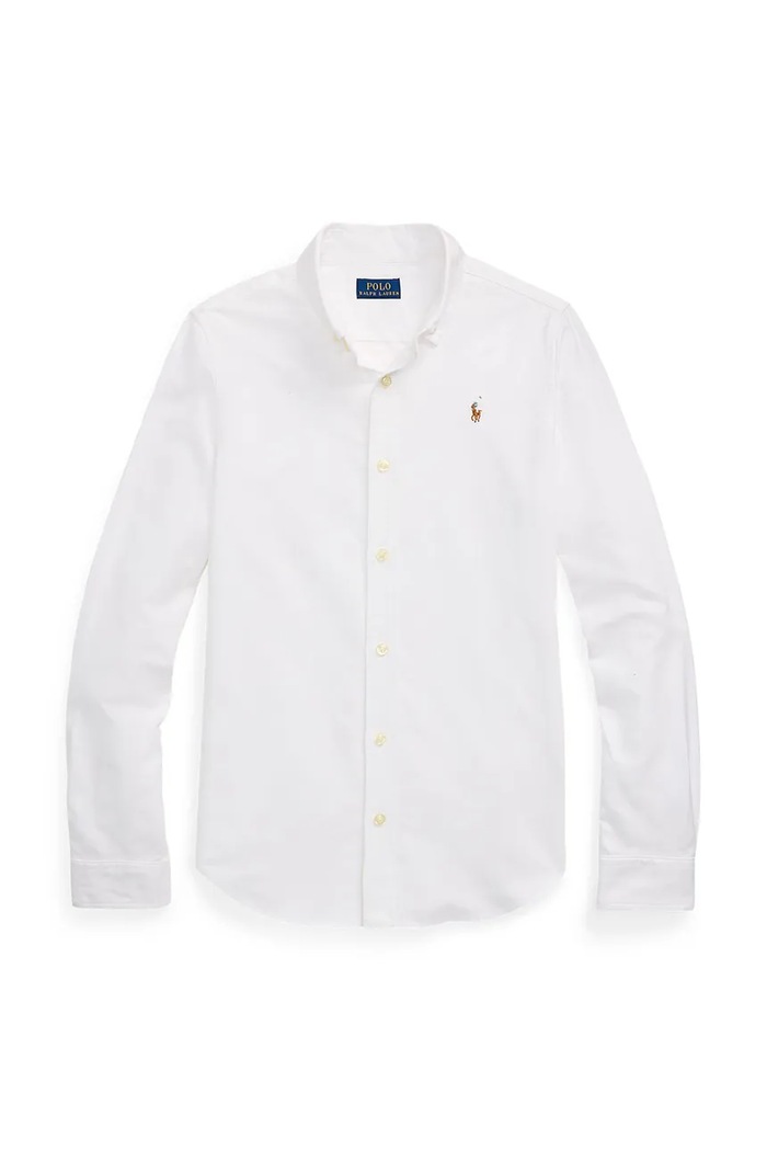 Detská bavlnená košeľa Polo Ralph Lauren 313929954004 biela SS26