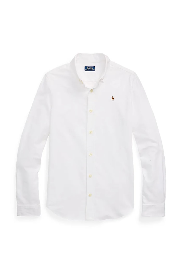 Detská bavlnená košeľa Polo Ralph Lauren 313929954004 biela SS26