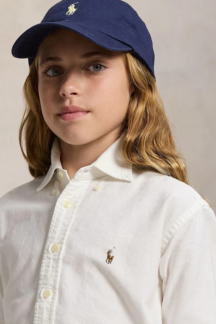 Detská bavlnená košeľa Polo Ralph Lauren 313929954004 biela
