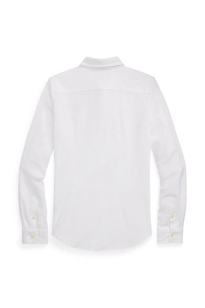 Dievča Detská bavlnená košeľa Polo Ralph Lauren 313929954004 biela