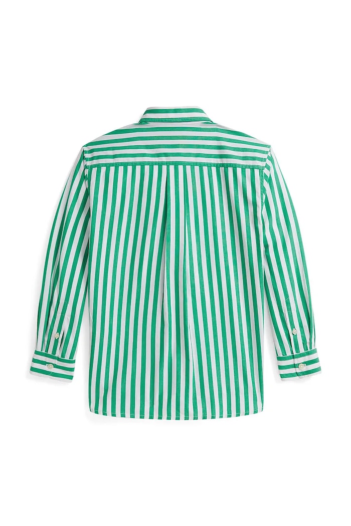 Девочка Детская хлопковая рубашка Polo Ralph Lauren 313A95902002 зелёный