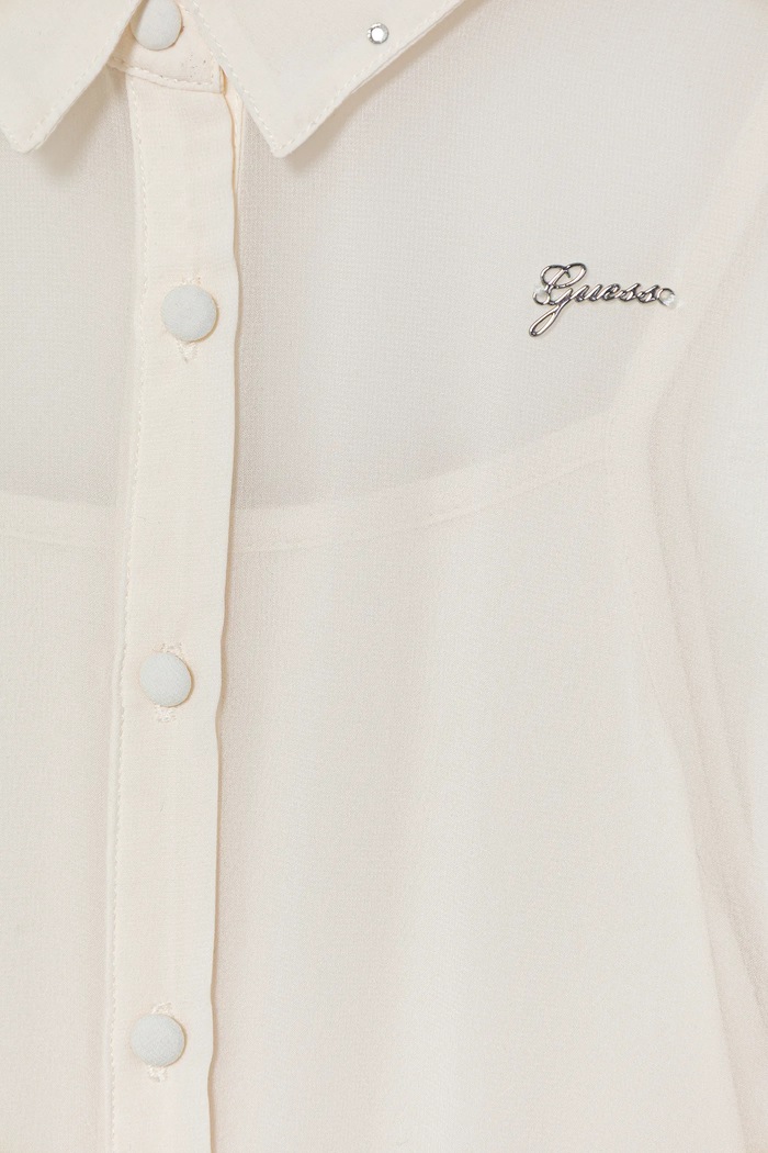 Κοριτσίστικα Παιδικό πουκάμισο Guess J6RH03.WA2T0.PPY2 μπεζ