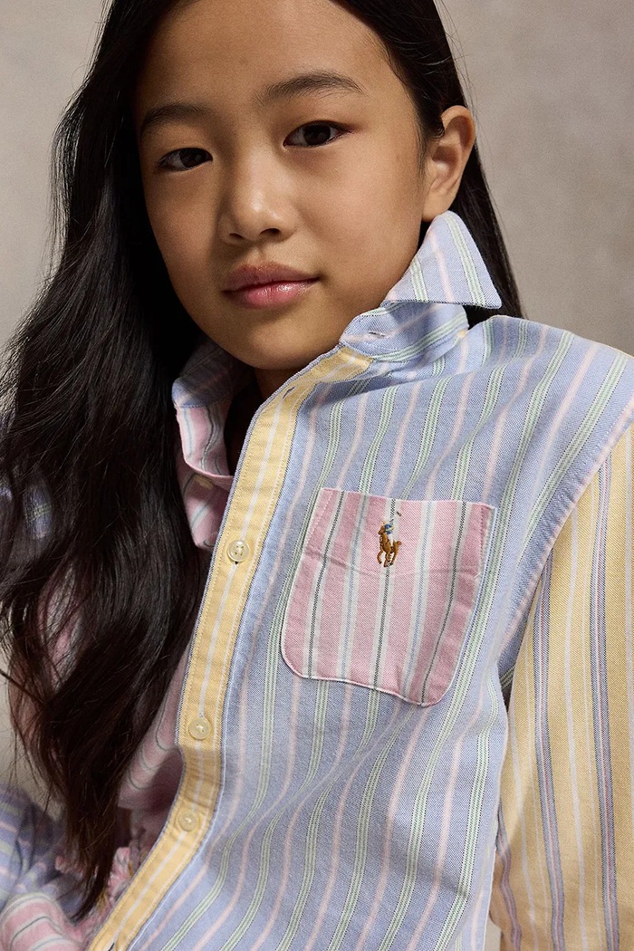Polo Ralph Lauren cămașă de bumbac pentru copii 313A11793001 roz