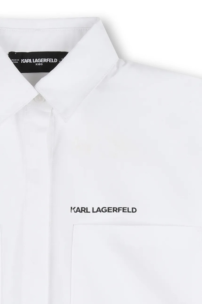 Detská bavlnená košeľa Karl Lagerfeld biela Z31117.126.150