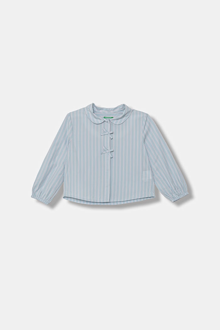 United Colors of Benetton košeľa detská bavlnená modrá 50N7GQ030.P.Stagionale