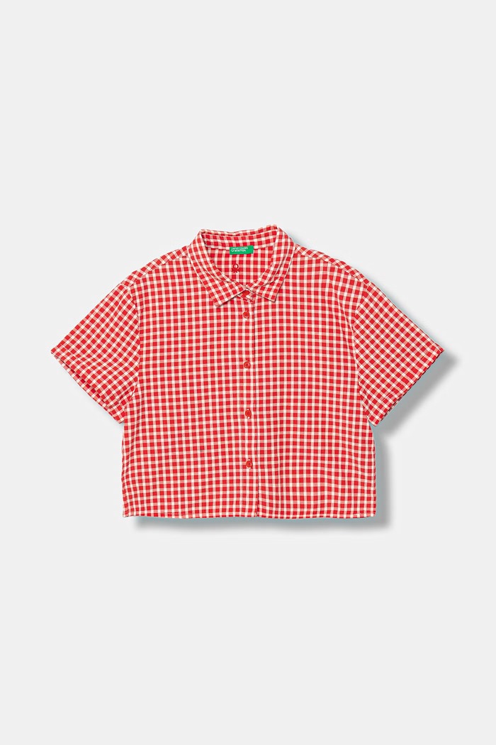 United Colors of Benetton cămașă pentru copii, din bumbac rosu 5TEECQ04O.G.Stagionale