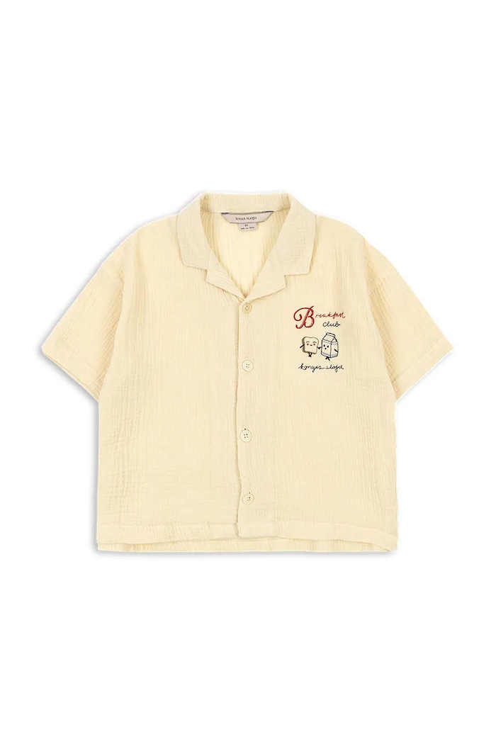 Konges Sløjd koszula dziecięca bawełniana COCO SHIRT GOTS KS105325.PPY2 beżowy SS26