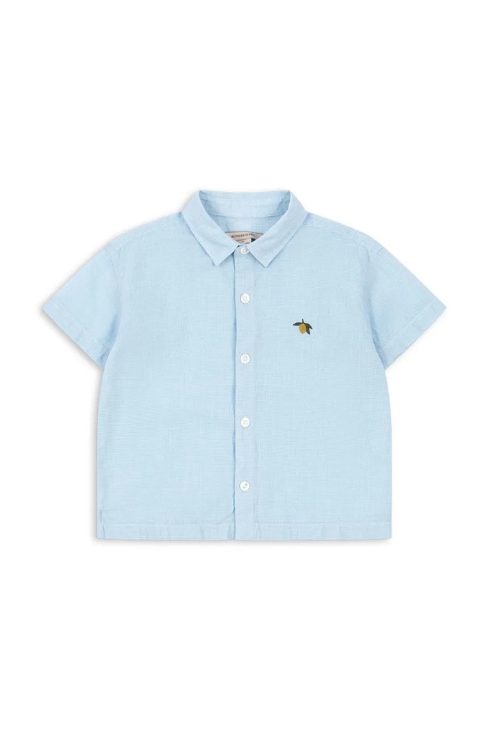 Konges Sløjd сорочка дитяча бавовняна FRAN SHIRT GOTS блакитний KS105388.PPY2