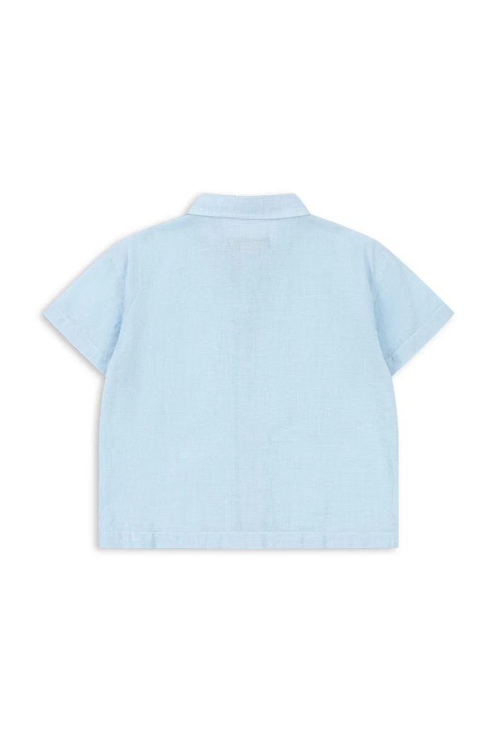Konges Sløjd сорочка дитяча бавовняна FRAN SHIRT GOTS KS105388.PPY2 блакитний SS26