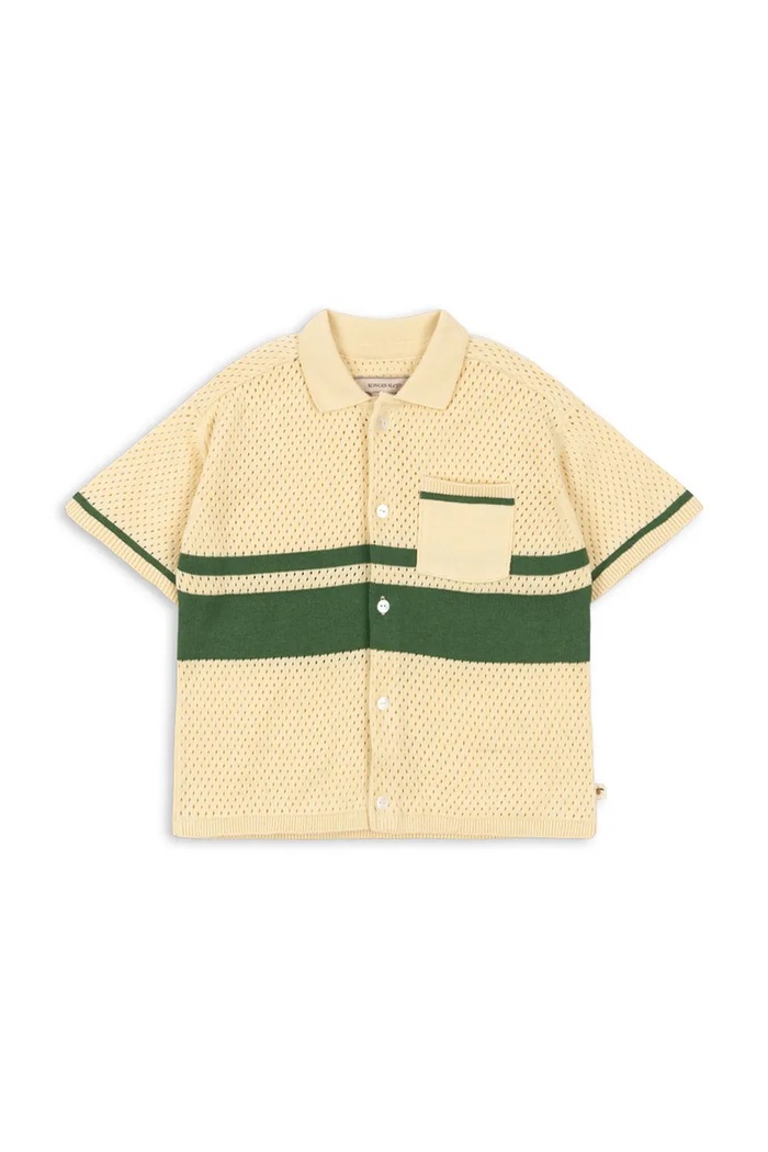 Konges Sløjd cămașă pentru copii, din bumbac HAI KNIT SHIRT GOTS KS105410.PPY2 galben SS26