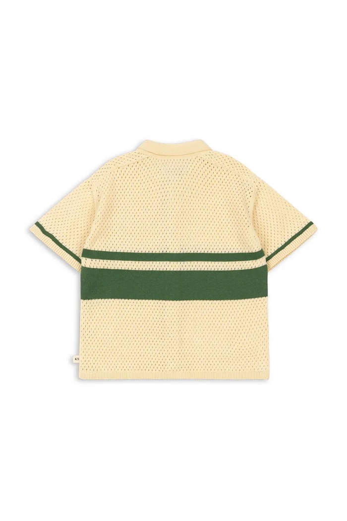 Băieți Konges Sløjd cămașă pentru copii, din bumbac HAI KNIT SHIRT GOTS KS105410.PPY2 galben