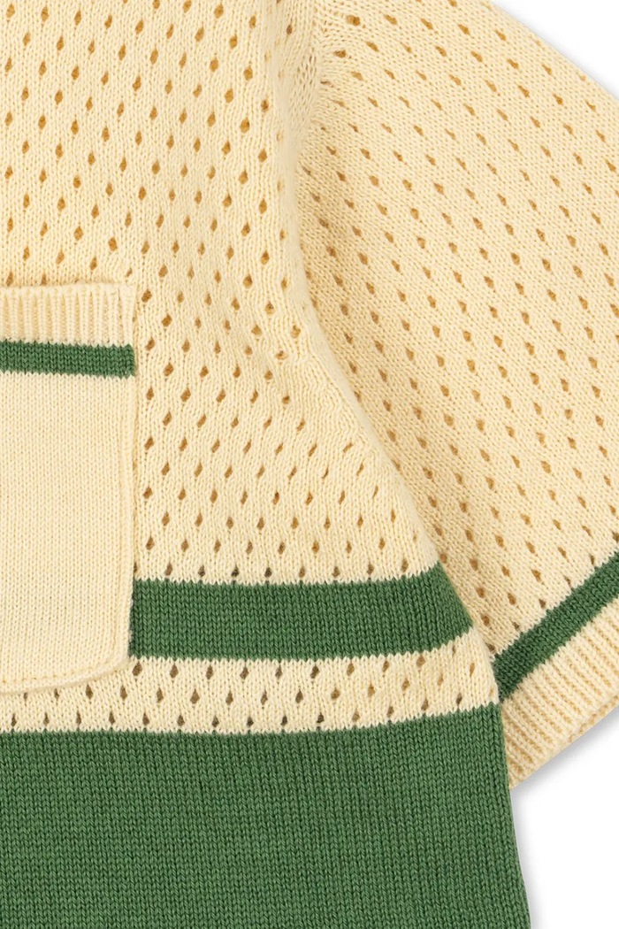 Konges Sløjd cămașă pentru copii, din bumbac HAI KNIT SHIRT GOTS KS105410.PPY2 galben