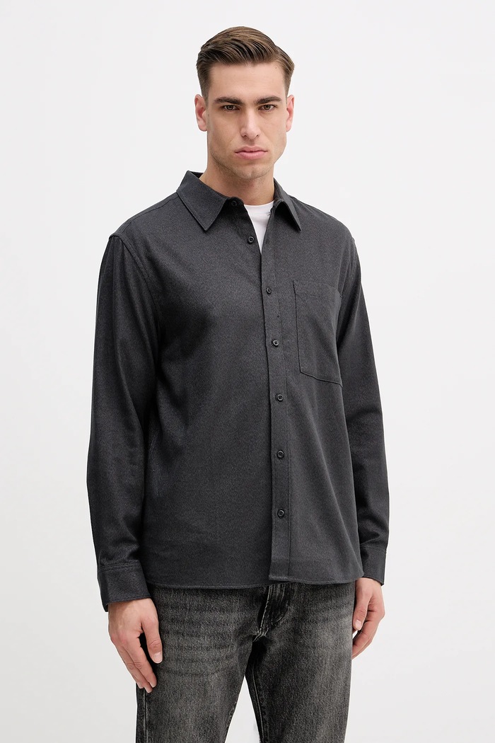Calvin Klein Jeans koszula bawełniana bawełna szary LV14RE112G