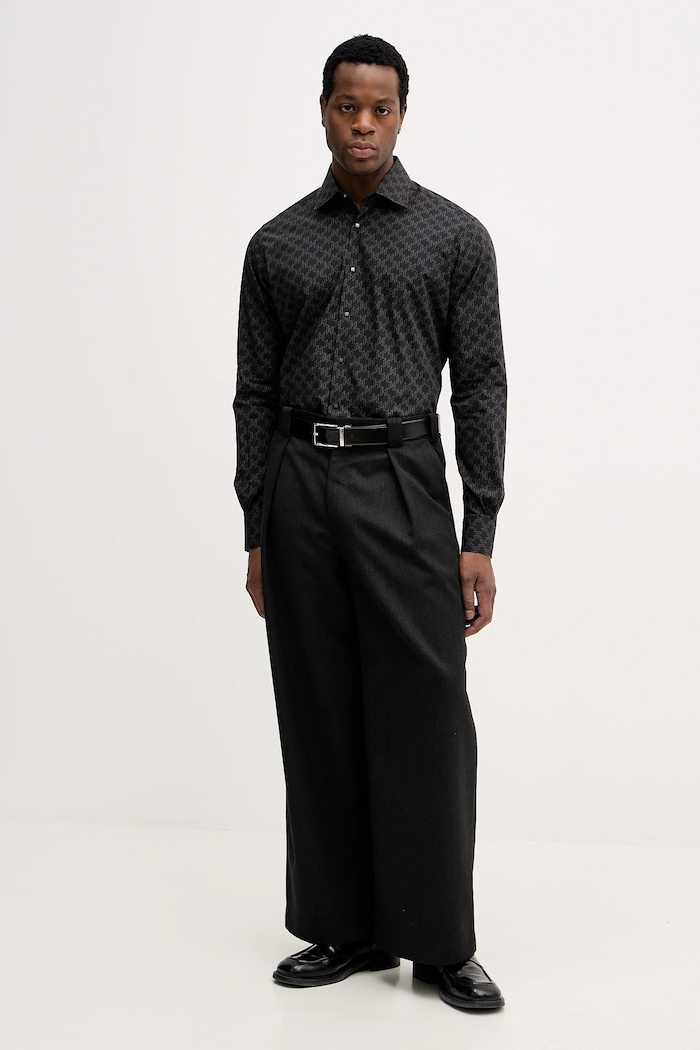 Karl Lagerfeld cămașă din bumbac 561666.605000 negru SS26