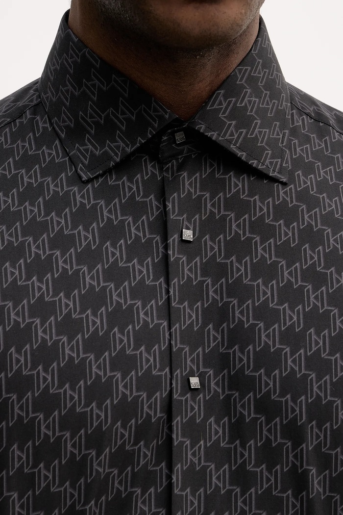Karl Lagerfeld cămașă din bumbac 561666.605000 negru