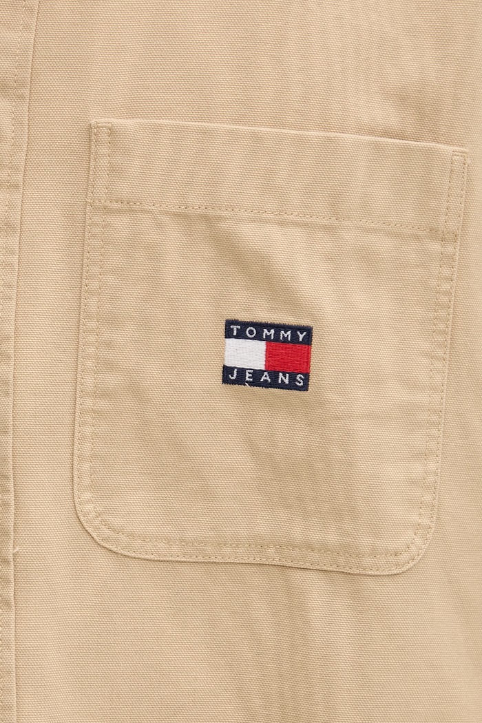 Tommy Jeans férfi pamut ing DM0DM20236 bézs