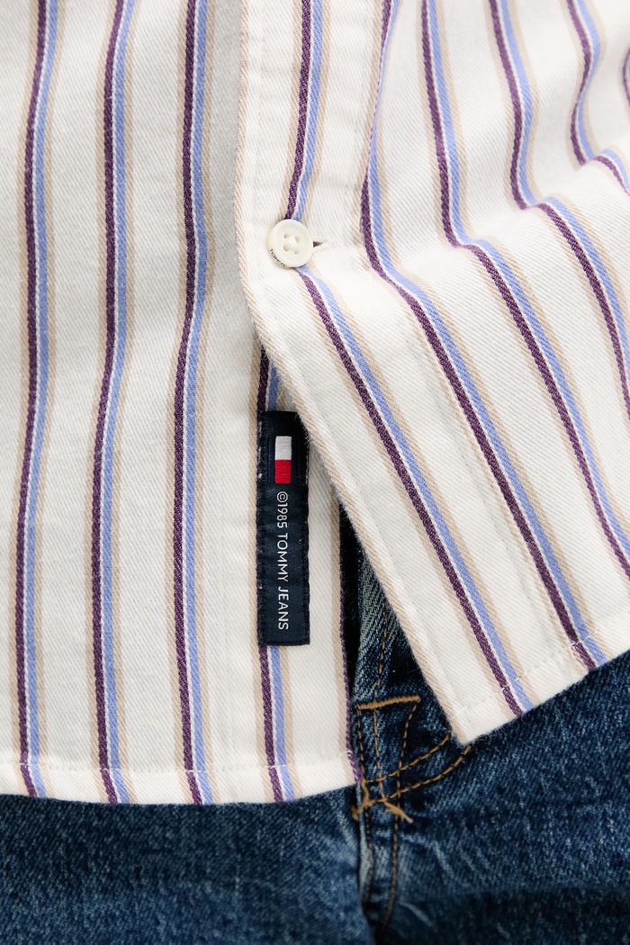 Tommy Jeans cămașă din bumbac DM0DM22406 bej