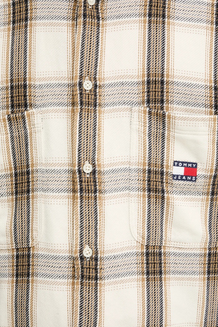 Βαμβακερό πουκάμισο Tommy Jeans DM0DM22411 μπεζ