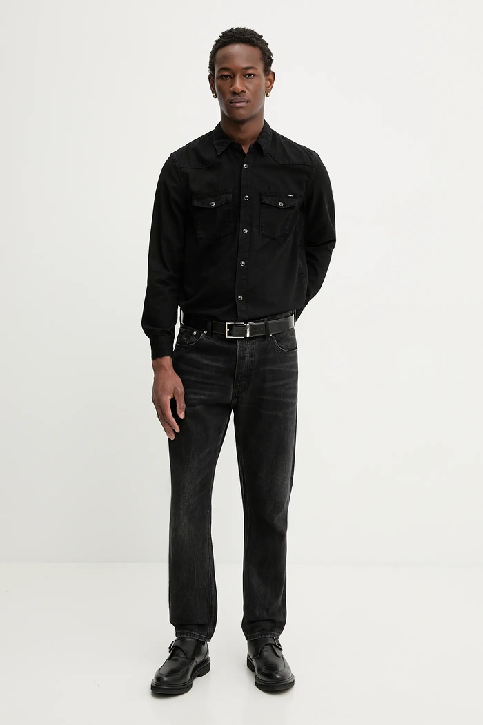 Košile Tommy Jeans DM0DM22432 černá SS26