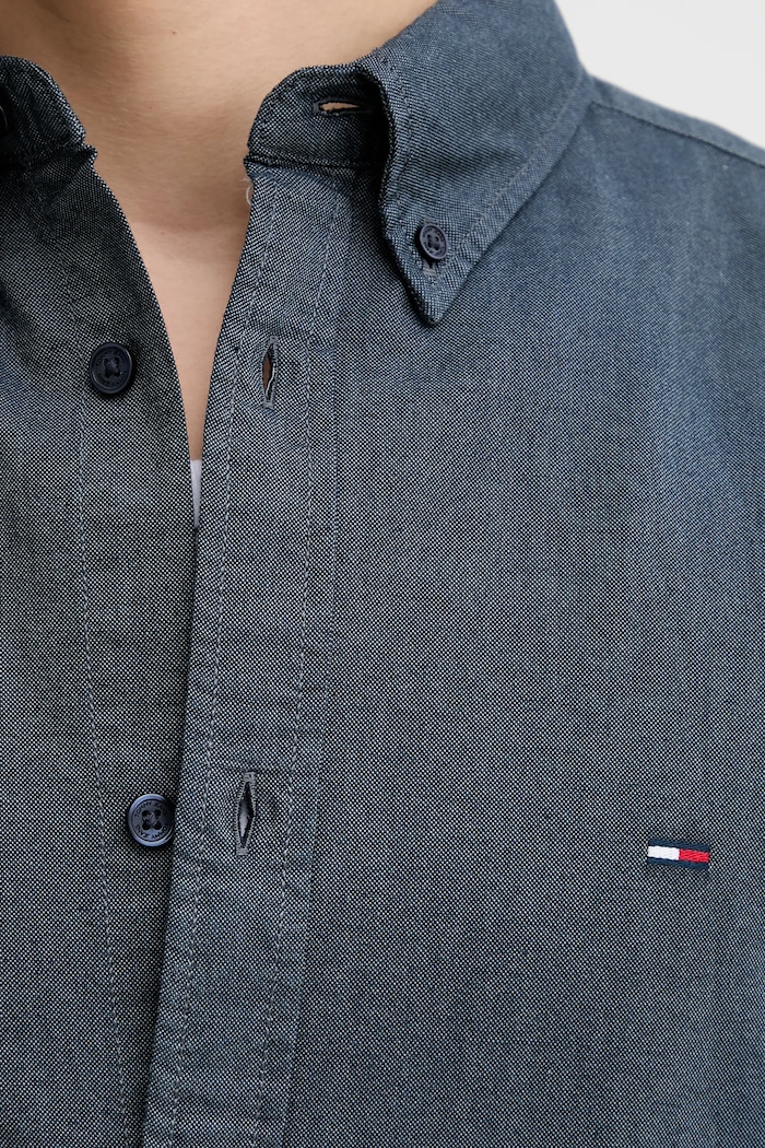 Bombažna srajca Tommy Jeans DM0DM22836 mornarsko modra