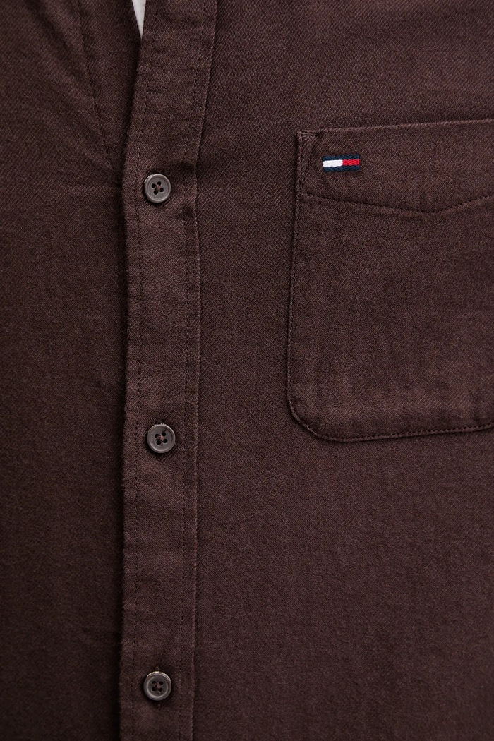Bavlněná košile Tommy Jeans DM0DM22838 hnědá
