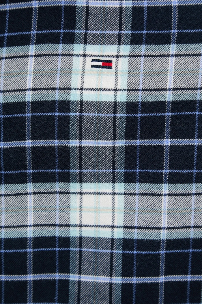 Bavlněná košile Tommy Jeans DM0DM22839 námořnická modř
