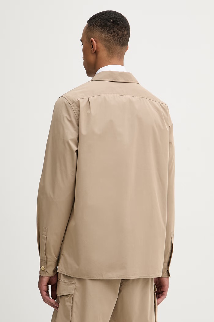 Oblečenie PS Paul Smith košeľa pánska s bavlnou M2R.906Z.V22634 béžová