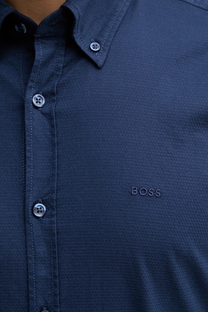 Košeľa BOSS Orange Rickert_M 50553001 tmavomodrá
