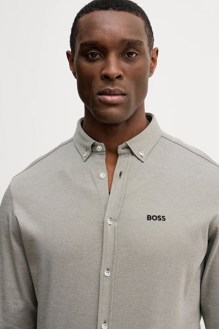 BOSS Green srajca moška bombažna ST_Motion L zelena 50555946