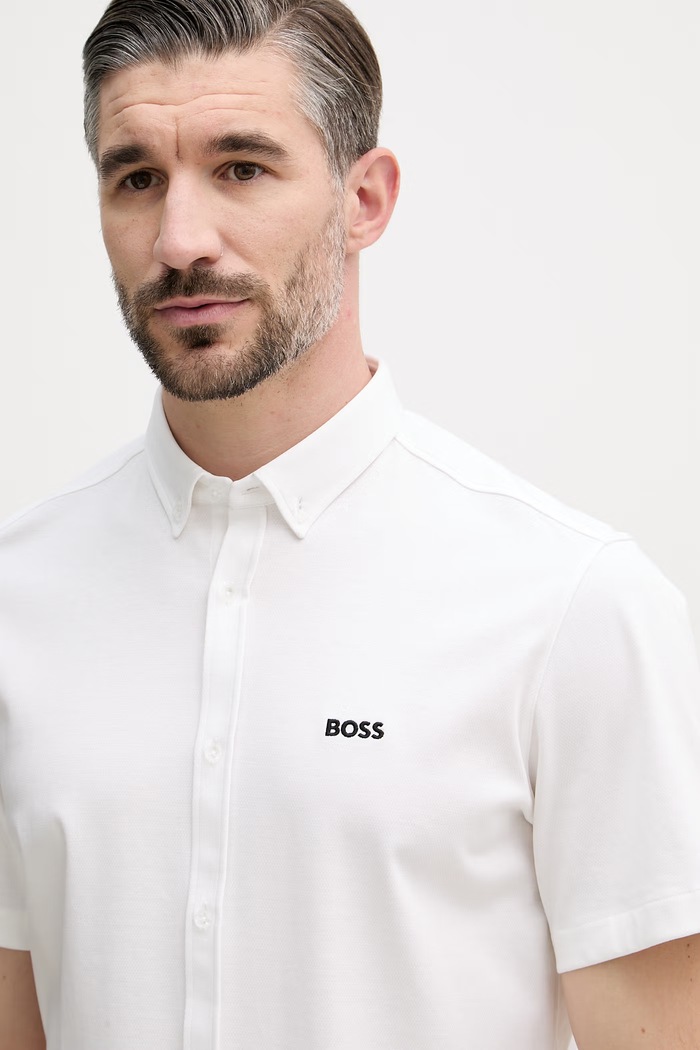 BOSS Green ing férfi pamut ST_Motion S fehér 50555951