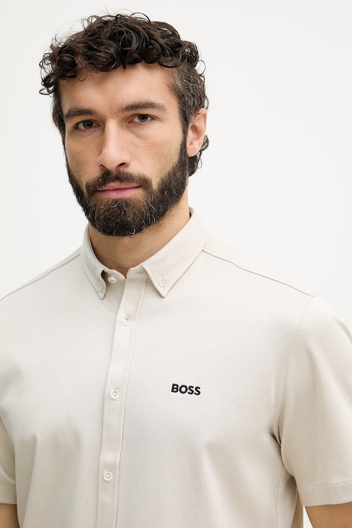 BOSS Green ing férfi pamut ST_Motion S bézs 50555951