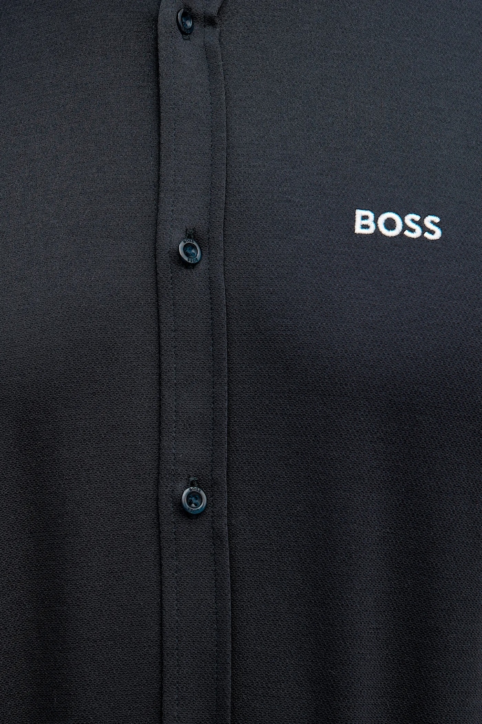 BOSS Green πουκάμισο ανδρικό βαμβακερό ST_Motion S 50555951 σκούρο μπλε