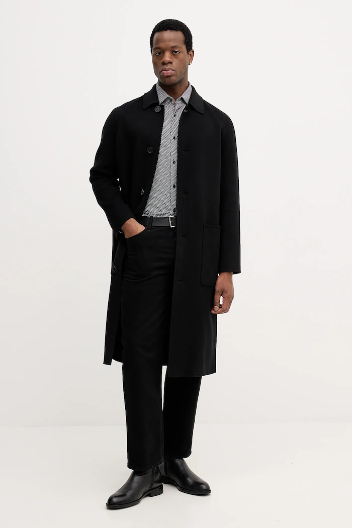 BOSS cămașă P-HANK-K-261 50556102 negru SS26