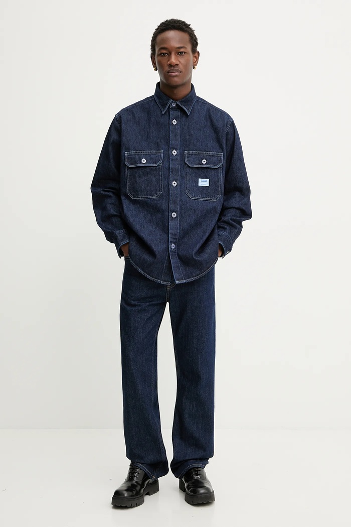 Hugo Blue koszula jeansowa Ebolt 50556349 granatowy SS26