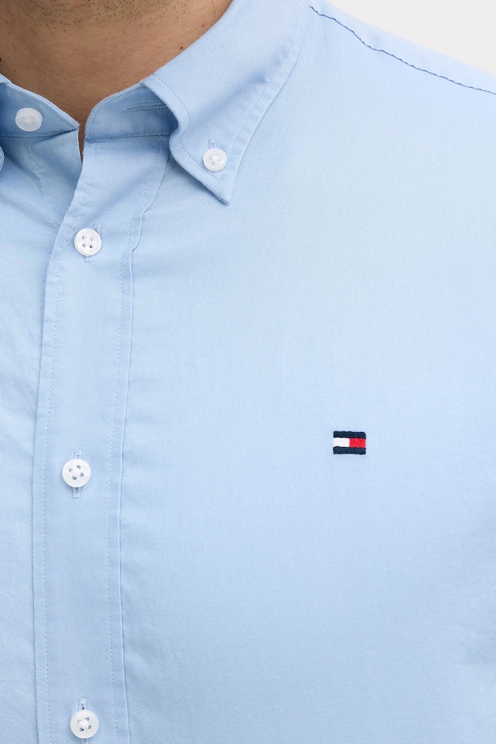 Bavlněná košile Tommy Hilfiger modrá MW0MW40529