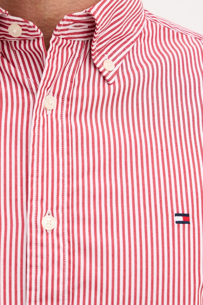 Памучна риза Tommy Hilfiger MW0MW41403 червен