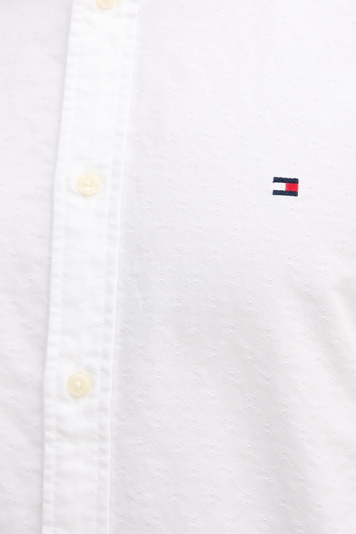Bombažna srajca Tommy Hilfiger MW0MW41683 bela