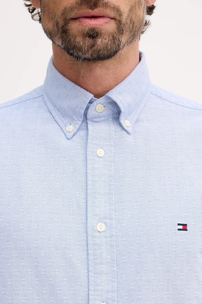 Bombažna srajca Tommy Hilfiger MW0MW41683 modra