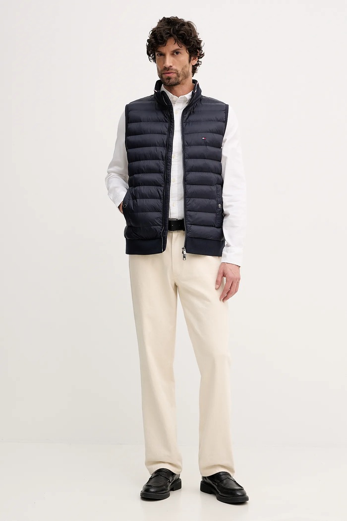 Bombažna srajca Tommy Hilfiger MW0MW41684 bela SS26