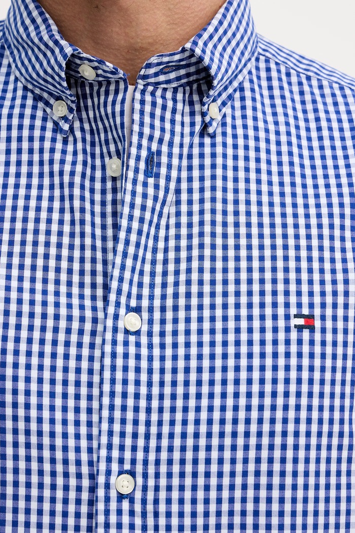 Bombažna srajca Tommy Hilfiger MW0MW41713 modra
