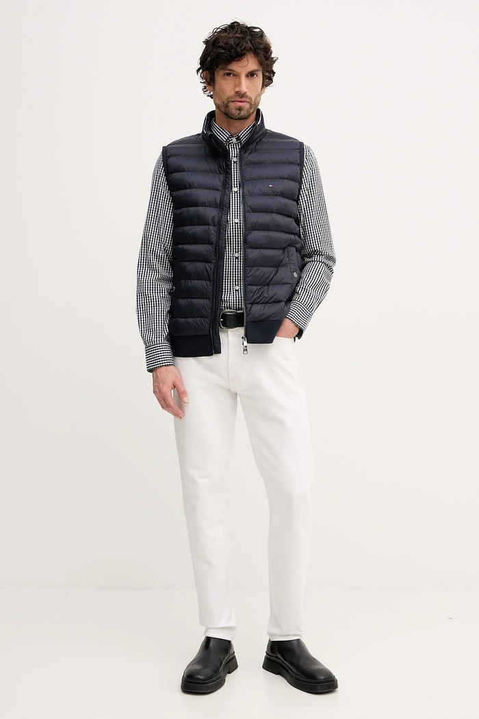 Bavlněná košile Tommy Hilfiger MW0MW41713 černá SS26