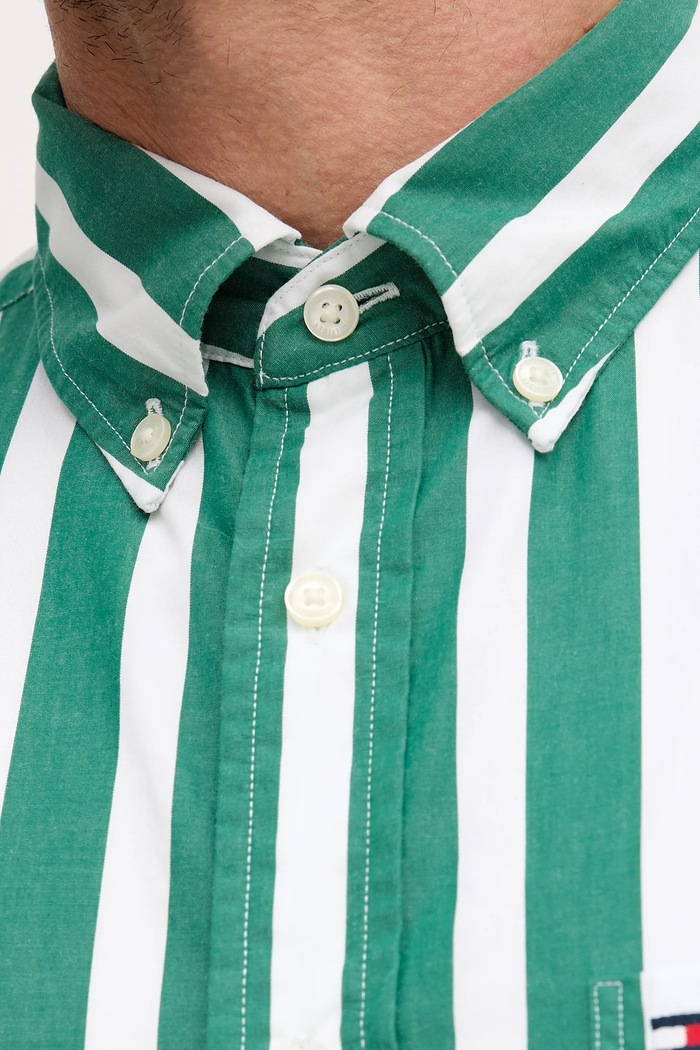 Bombažna srajca Tommy Hilfiger MW0MW41715 zelena