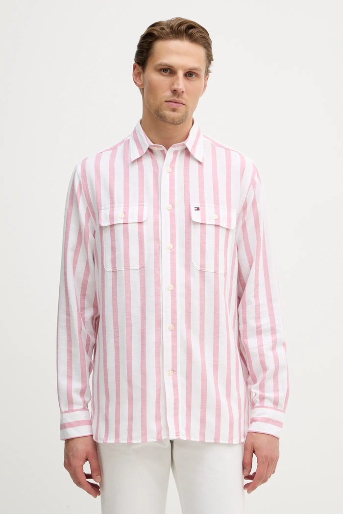 Πουκάμισο Tommy Hilfiger casual ροζ MW0MW41687